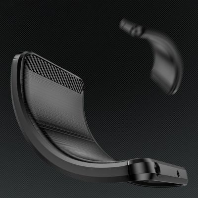 4. Carbon Case case for Infinix Hot 20 flexible silicone carbon cover black
