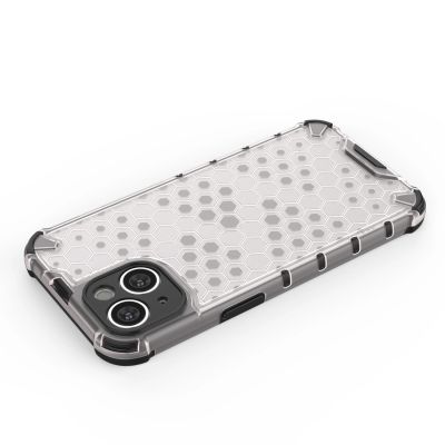 12. Honeycomb case for iPhone 14 Plus armored hybrid cover transparent
