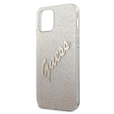 6. Guess GUHCP12SPCUGLSGO iPhone 12 mini 5.4" gold/gold hardcase Glitter Gradient Script