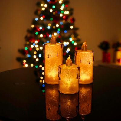 15. DECORATIVE CANDLE 12.5 CM AMBER WARM WHITE 1 LED