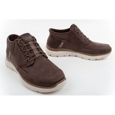 7. Skechers Men’s Summits Siegul Slip-ins Insulated Brown Shoes