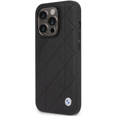 2. Case BMW BMHCP14L22RQDK iPhone 14 Pro 6.1" black/black Leather Quilted