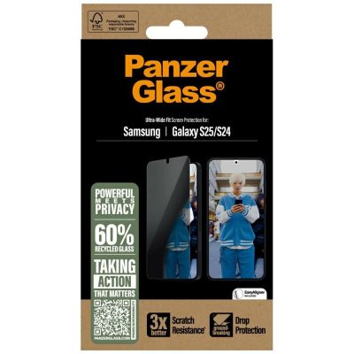4. PanzerGlass Ultra-Wide Fit Privacy Glass for Samsung Galaxy S25