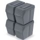 4. GARBAGE BINS 20 L SORTIBOX SET 4 PCS GREY STONE