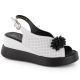 8. Leather wedge sandals with beads Filippo W PAW529B white