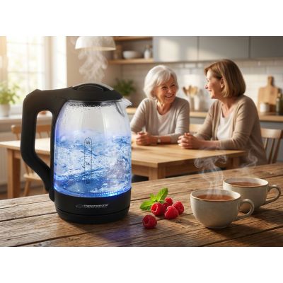 15. Esperanza YUKON EKK025K electric kettle (1500W 1.7l; transparent)