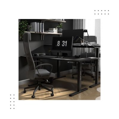 10. MA-Leader 7.6 Black Electric Desk