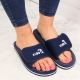 3. Kubota navy blue velcro sports slippers