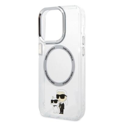 6. Karl Lagerfeld Iconic Karl&Choupette MagSafe case for iPhone 14 Pro - transparent