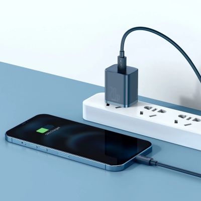 12. Baseus Super Si 1C fast charger USB Type C 20W Power Delivery + USB Type C - Lightning cable 1m blue (TZCCSUP-B03)
