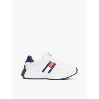 6. Tommy Hilfiger women's FLAG LOW CUT LACE-UP SNEAKERS T3X9-33877-1695X336-X336 WHITE/BLUE