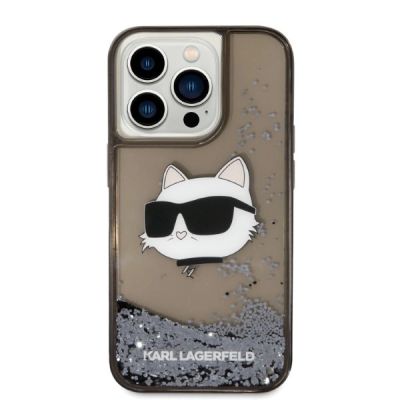 3. Karl Lagerfeld KLHCP14XLNCHCK iPhone 14 Pro Max 6.7" black/black hardcase Glitter Choupette Head