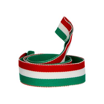 Ribbon 20 mm - Green - White - Red