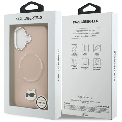 8. Karl Lagerfeld Choupette Pin MagSafe Case for iPhone 17 - Pink