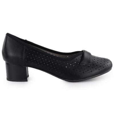 2. Women's openwork black pumps Jezzi 233-12