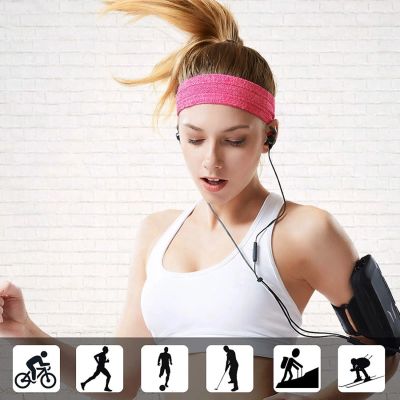 5. Elastic fabric headband for running fitness orange