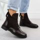 11. Women’s Brown Suede Ankle Boots Potocki Z25-SZ12080