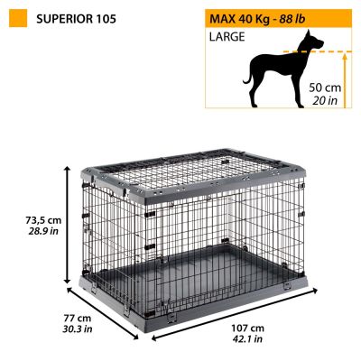 2. FERPLAST Superior 105 - dog cage - 107 x 77 x 73.5 cm