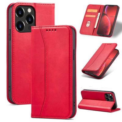 12. Magnet Fancy Case case for iPhone 14 Pro flip cover wallet stand red