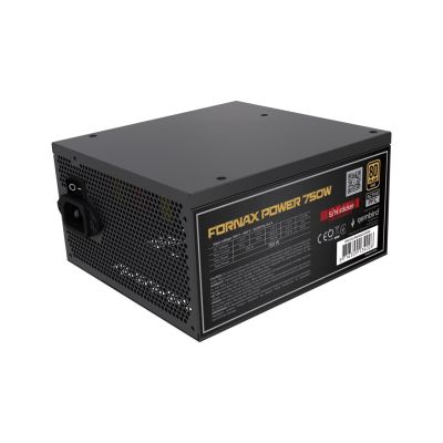 GEMBIRD COMPUTER POWER SUPPLY FORNAX POWER 750W 80+ GOLD ATX, 750W, ACTIVE PFC, 12CM FAN