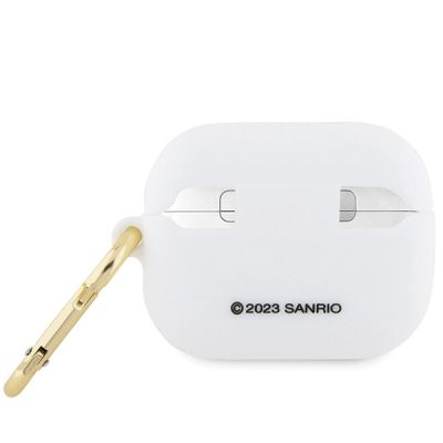 2. Hello Kitty Silicone 3D Kitty Head case for AirPods Pro - white