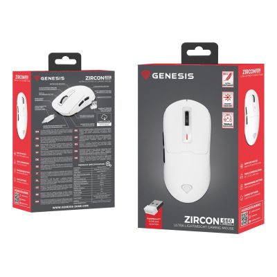 10. GENESIS Zircon 660 Gaming Mouse Right Side RF Wireless + Bluetooth + USB Type-A Optical 12000 DPI