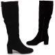 14. Women’s Black Block-Heel Boots with Warm Lining – Sergio Leone