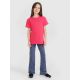 5. Regular plain girls' T-shirt 4F 4FJWSS25TTSHF2177-55S