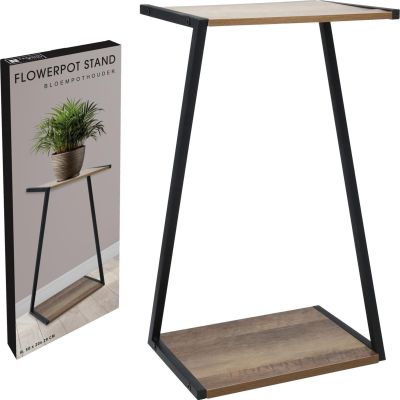 4. 2-TIER SHELF TABLE FOR PLANTS 29x20x50CM WOODEN TABLETOP