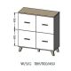 6. Chest of drawers LOTTA 110 4D white + sonoma oak
