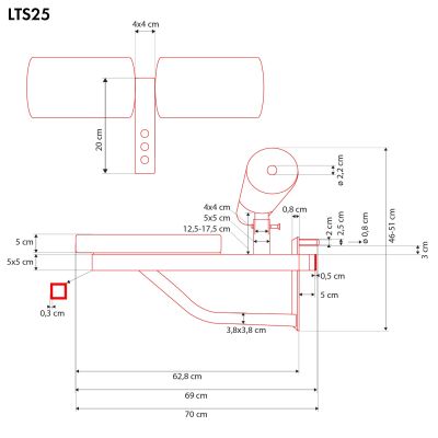 5. LTS25 TRAINING SEAT WITH THIGH LOCK LAT SEAT HMS