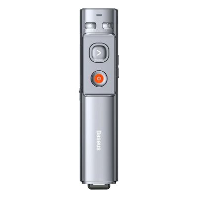 10. Baseus Orange Dot Wireless Presentation Laser Pointer - Gray (with battery)