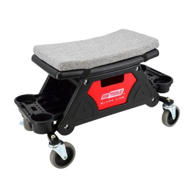 AWTOOLS BLACK LINE AW20066BL workshop seat with storage and shelves