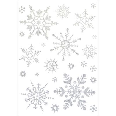 2. SILVER CHRISTMAS WINDOW STICKERS