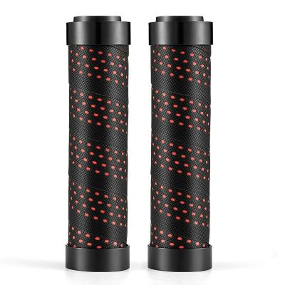 Rockbros bicycle handlebar grips black and red