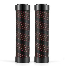 Rockbros bicycle handlebar grips black and red