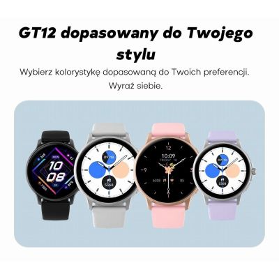 21. GRAVITY GT12-7 Women's Smartwatch Black Silicone Strap + Silver Bracelet