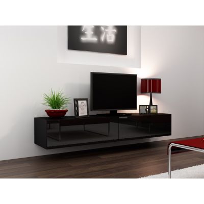 15. TV cabinet VIGO '180' 30/180/40 black/black combination