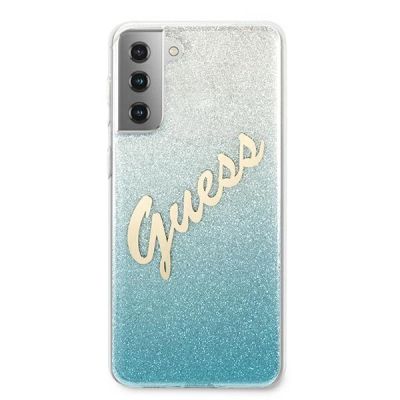 3. Guess GUHCS21MPCUGLSBL S21+ G996 blue/blue hardcase Glitter Gradient Script