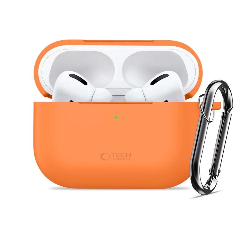 3. Tech-Protect Silicone Hook case for AirPods Pro - orange