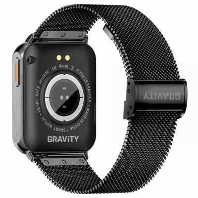 10. Smartwatch Gravity White Black 2 Straps GT17-8