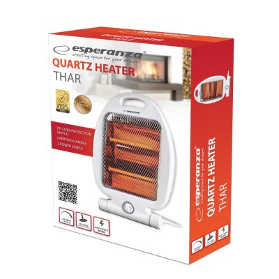 3. ESPERANZA QUARTZ HEATER 400W/800W THAR WHITE EHH009