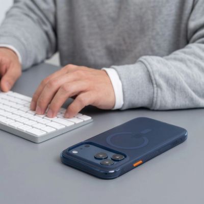 8. Tech-Protect MagAir MagSafe CC Case for iPhone 18 Pro Max / 17 Pro Max - Matte Dark Blue
