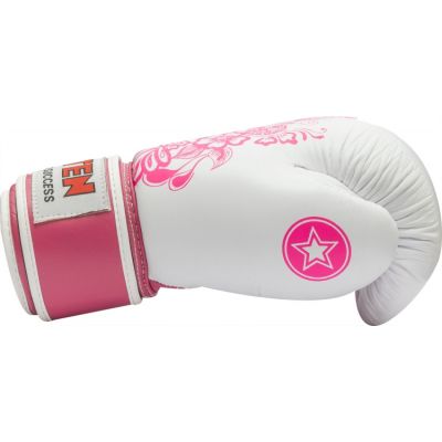 3. TOP TEN "Ultimate Woman" Boxing Gloves 10 oz White and Pink