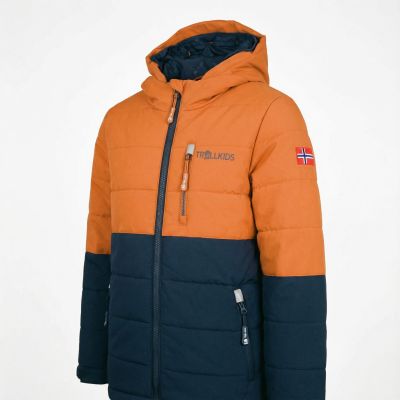 3. Trollkids Kids Hemsedal Snow Jacket XT winter waterproof orange (513-176)
