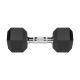 2. HEX 2x10 kg rubber-coated cast iron dumbbells REBEL ACTIVE