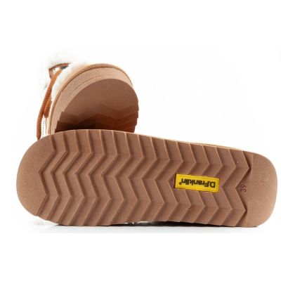 9. D.Franklin women's winter snow boots, fashionable fur lining, high