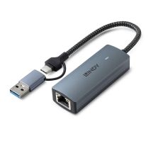 Lindy 43415 USB 3.2 Gen 2 (3.1 Gen 2) Type-C Hubs and Concentrators 5000 Mbit/s Gray