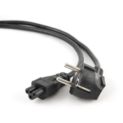 GEMBIRD POWER CABLE FOR NOTEBOOK CLOVERLEAF CEE 7/7 -> C5 (3 PIN) VDE 3M, BLACK