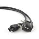GEMBIRD POWER CABLE FOR NOTEBOOK CLOVERLEAF CEE 7/7 -> C5 (3 PIN) VDE 3M, BLACK